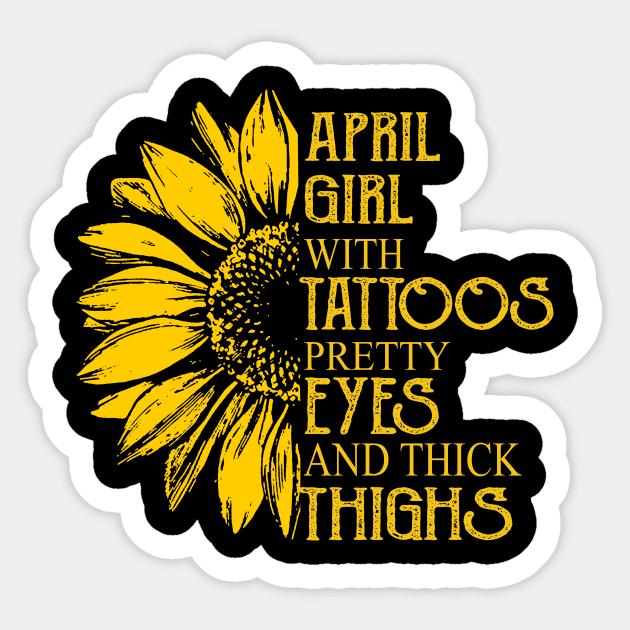 April Girl With Tattoos Pretty Eyes And Thick Thighs Sticker by Rumsa